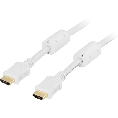 Deltaco HDMI 1.4 kaapeli, 4K, UltraHD, 3m, valkoinen Deltaco HDMI 1.4 kaapeli, 4K, UltraHD, 3m, valkoinen